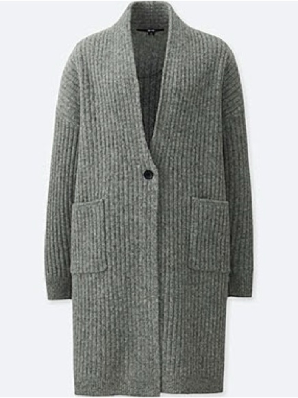 Uniqlo Women Wool Ribbed Knitted Coat